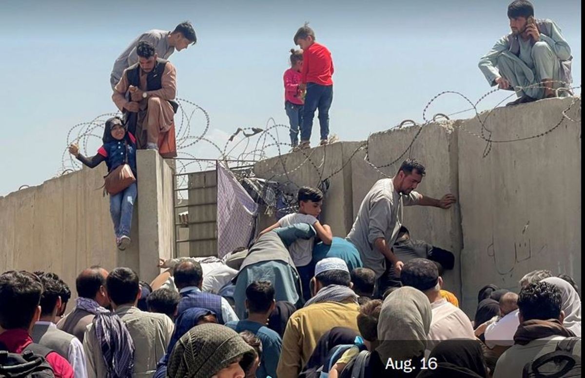 Chaos at Kabul Airport