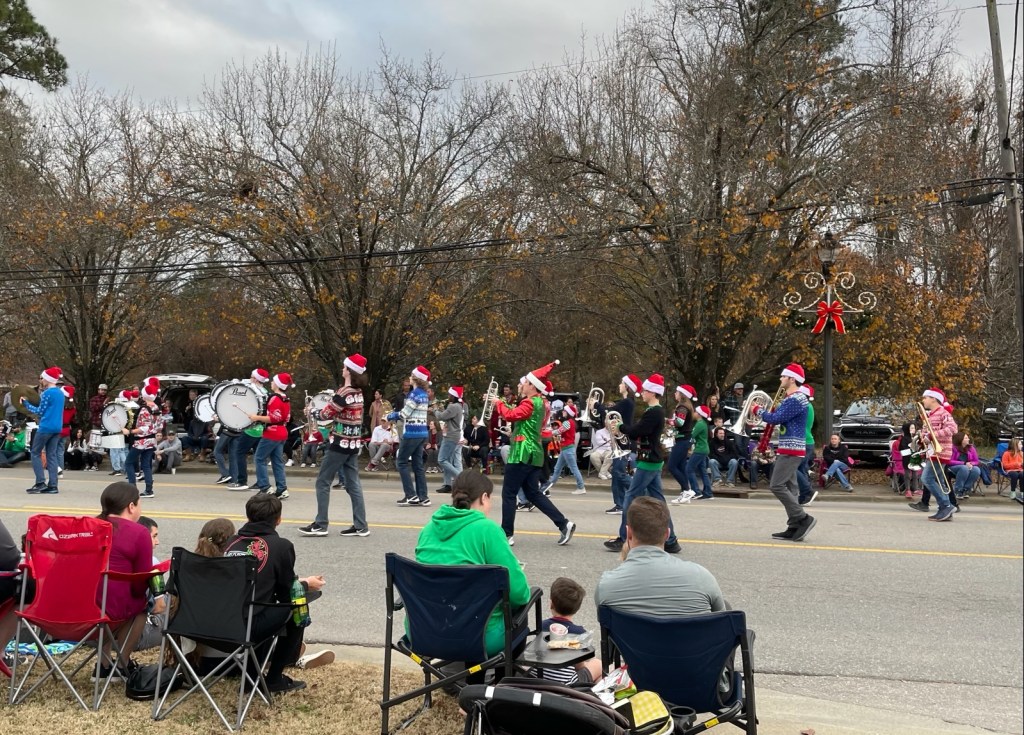Brass band in parade