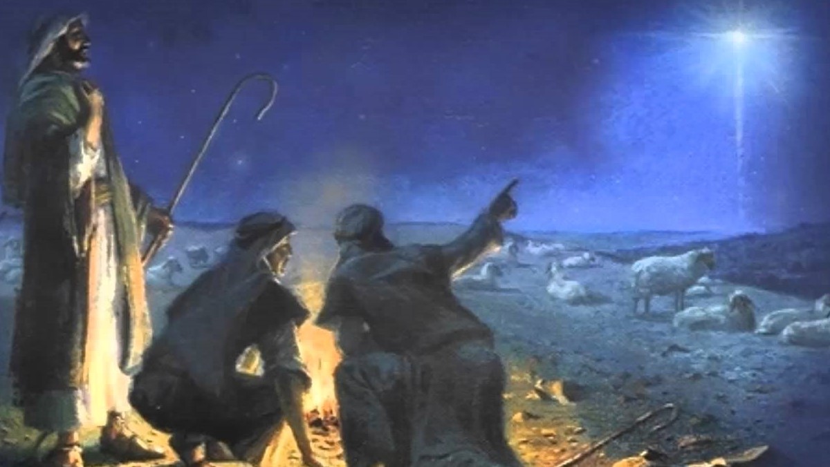 Shepherds watching sheep