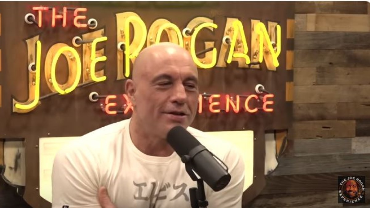 Podcaster Joe Rogan in his studio